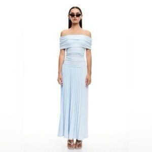 Lioness Pale Blue Off-Shoulder Maxi Dress